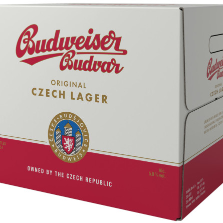 Упаковка пива Budweiser Budvar світле фільтроване 5% 0.5 л x 20 шт slide 1