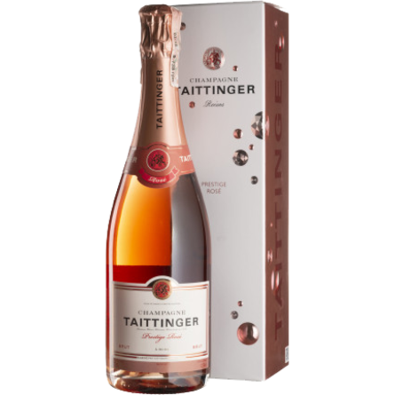 Шампанське Taittinger Prestige Rose рожеве брют 0.75 л 12.5% в подарунковій упаковці slide 1