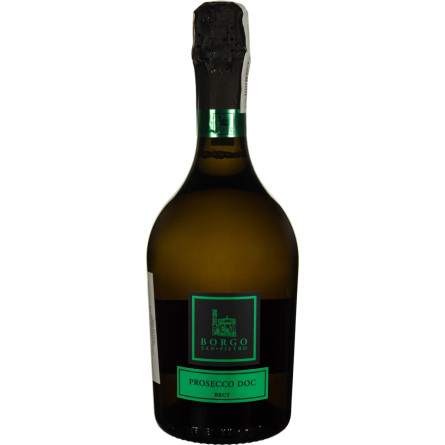 Вино ігристе Cantine Vedova Borgo San-Pietro Prosecco Brut DOC сухе біле 0.75 л 11%