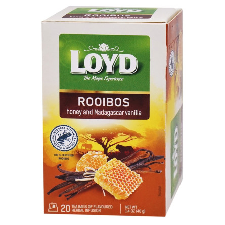 Чай Loyd Ройбос з медом і мадагаскарською ваніллю 2г*20шт