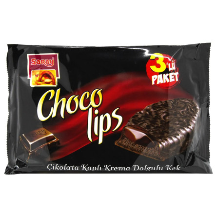 Пирожное Saray Choco lips с какао с кремовой начинкой 106г slide 1