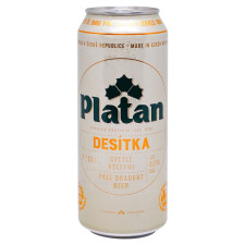 Пиво PLATAN Desitka 10 світле, фільтроване 4% 0,5л ж/б mini slide 1