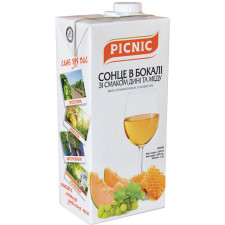 Вино Picnic Сонце в бокалі зі смаком дині та меду біле солодке 9.5-13% 1 л mini slide 1