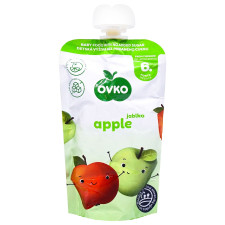 Пюре OVKO яблучне без цукру 120г пауч mini slide 1