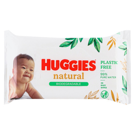 Серветки вологі Huggies Natural для дітей 48шт