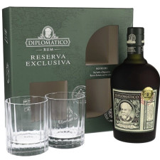 Ром Diplomatico Reserva Exclusiva 0.7 л 40% + 2 стакана mini slide 1