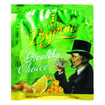 Чай зелений Lord Byron Healthy Choice з імбирем медом та лимоном 2г