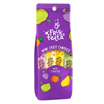 Цукерки FrukFetta Мікс фруктів фруктові натуральні 120г slide 1