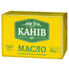 Масло Канів солодковершкове селянське 73% 180г mini slide 1