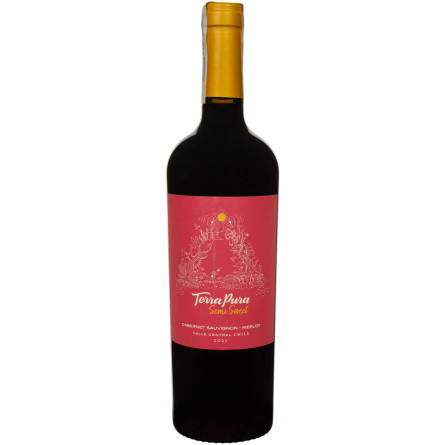 Вино Terra Pura Сabernet Sauvignon-Merlot червоне напівсолодке 0.75 л 13%