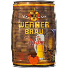 Пиво Werner Weissbier светлое нефильтрованное 5.4% 5 л mini slide 1