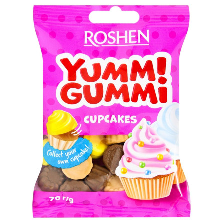 Цукерки Roshen Yummi Gummi Cup Cakes 70г