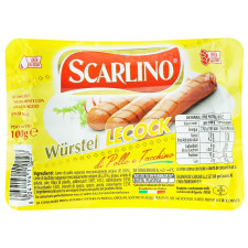 Сосиски Scarlino с мяса курицы и индейки 100г mini slide 1