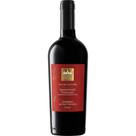 Вино Vin del Fattore Sangiovese Governo красное сухое 0.75 л 14.5%