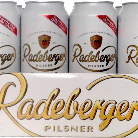 Упаковка пива Radeberger світле фільтроване 4.8% 0.5 л x 24 шт.