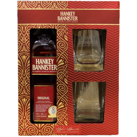 Виски Hankey Bannister Original купажированный 3 года выдержки 2 стакана в комплекте 40% 0.7 л slide 1