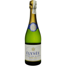 Вино ігристе Elysee Blanc De Blancs Demi-Sec біле напівсухе 0.75 л 10.5% mini slide 1