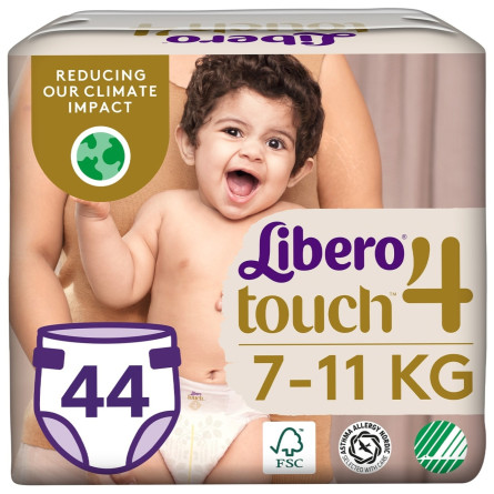 Підгузки Libero Touch розмір 4 7-11кг 44шт