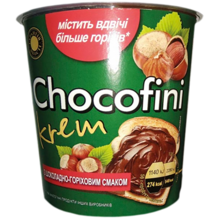 Маса кондитерська Chocofini Krem з шоколадно-горіховим смаком 400 г slide 1