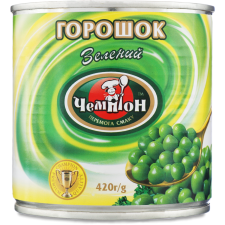 Горошок Чемпіон зелений ніжний 400 г mini slide 1