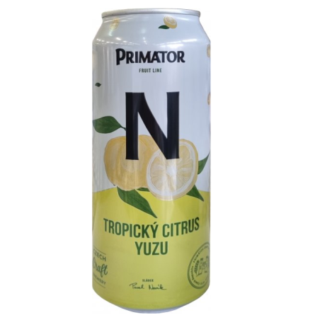Упаковка пива Primator Yuzu безалкогольное светлое фильтрованное пастеризованное 0% 0.5 л x 12 шт