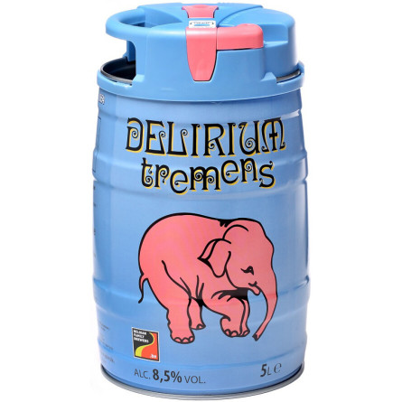 Пиво Delirium Tremens світле фільтроване пастеризоване 8.5% 5 л