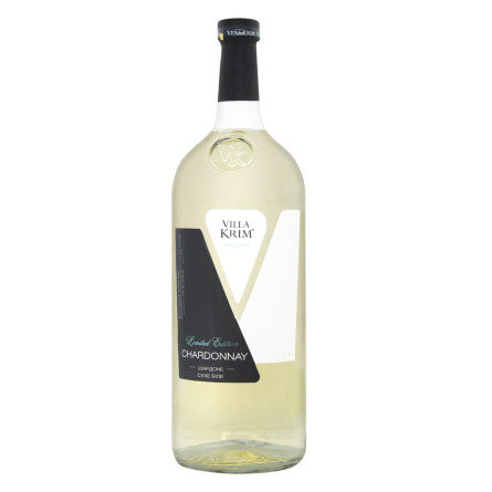 Вино Villa Krim Chardonnay біле сухе 9,5-14% 1,5л slide 1