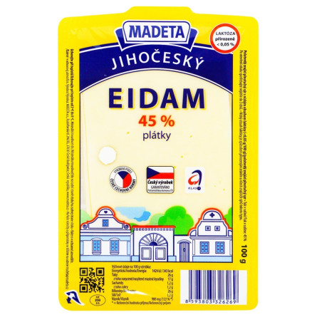 Сир Madeta Едам нарізка 45% 100г