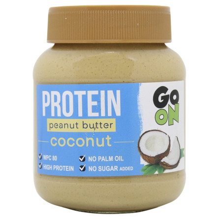 Паста арахісова GO ON з протеїном зі смаком кокоса 350г slide 1