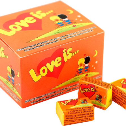 Упаковка жевательной резинки Love is Апельсин-Ананас 100 шт slide 1