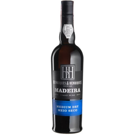 Вино Medium Dry Henriques Henriques Madeira біле напівсухе 0.5 л 19%