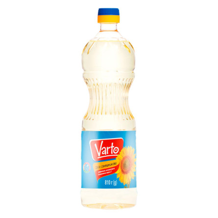 Масло подсолнечное Varto рафинированное с витаминами А, D 0,88л slide 1