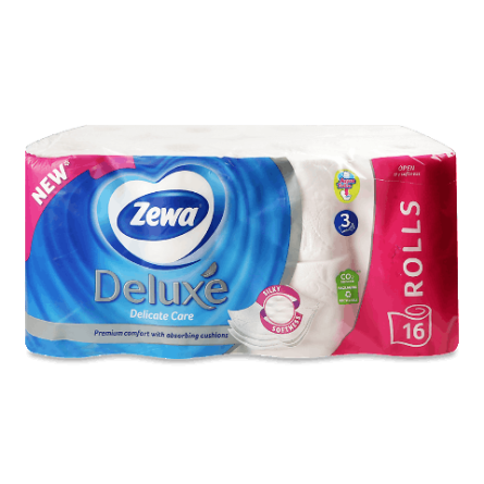 Папір туалетний Zewa Deluxe Delicate білий 3-шаровий