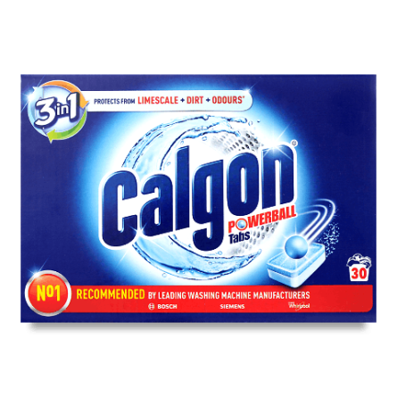 Таблетки для пральних машин Calgon для пом'якшення води 3 в 1 slide 1