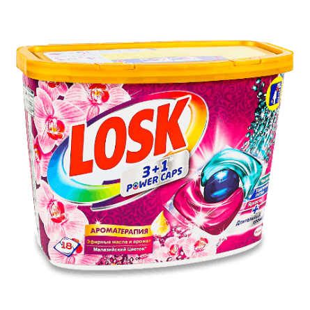Капсули для прання Losk ароматерапія «Малазійська квітка» 3 в 1