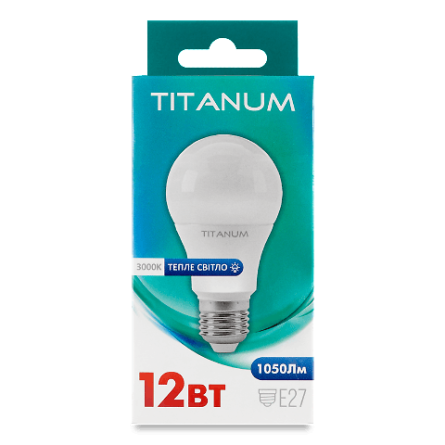 Лампа Titanum LED A60 12W 3000K E27