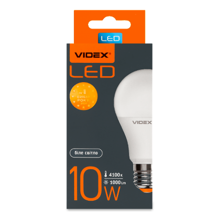 Лампа Videx LED A60e 10W 4100k E27 slide 1