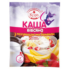 Каша Козуб вівсяна з полуницею і бананом 40г mini slide 1