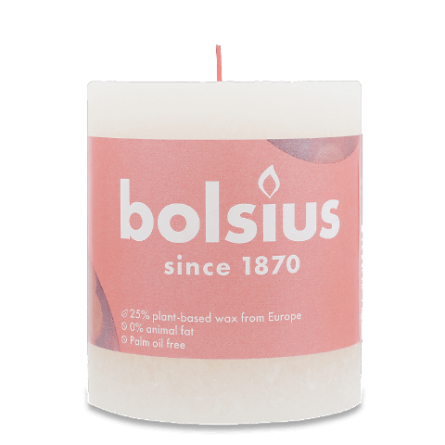 Свічка Bolsius «Руcтик» м'яка перлина 80X68 мм