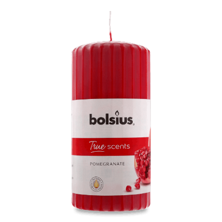 Свічка Bolsius ароматична «Гранат» циліндрична ребриста 120X58 мм