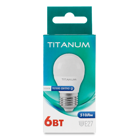 Лампа Titanum LED G45 6W 3000K E27 slide 1