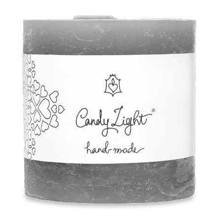 Свічка Candy Light світло-сіра 7X7 см