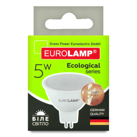 Лампа Eurolamp LED ECO P SMD MR16 5W 4000K GU5.3 slide 1