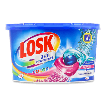 Капсули для прання Losk Color Power-caps 3 в 1 slide 1