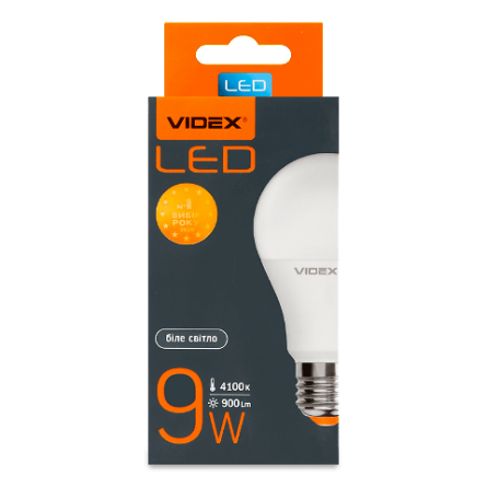 Лампа Videx LED A60b 9W 4100K 220V E27 slide 1