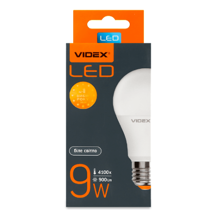 Лампа Videx LED A60b 9W 4100K 220V E27 slide 1
