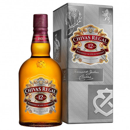 Виски Chivas Regal 12 лет 40% 1л в подарочной упаковке slide 1