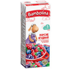 Сік Bambolina Морсик ягідний 200мл mini slide 1