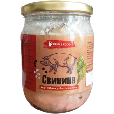 Свинина Prime Food Тушкована у власному соку 470 г mini slide 1