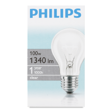 Лампа Philips 100W А60 звичайна E27 mini slide 1